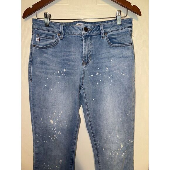 Anthropologie Dear John Erin Slim Straight Splattered Jeans Size 29 - Picture 3 of 12